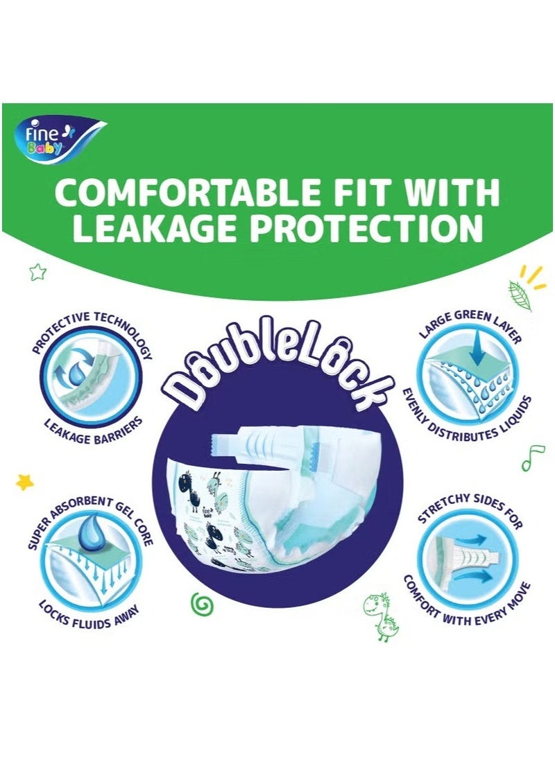 Fine Baby Baby Diapers Size 6 Junior 16+ Kg Jumbo Pack Double Lock Technology Prevents Leakage 36 Pieces - Image 4