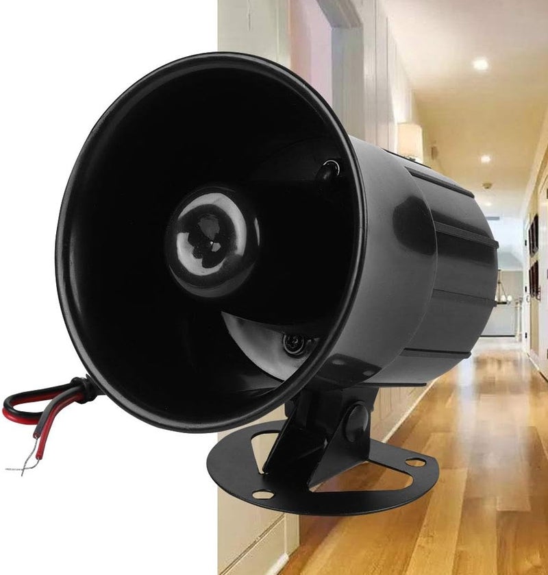 klarako 110dB DC 12V Wired Loud Horn Alarm Siren Speaker Portable 15W / 20W Wired Antitheft Loudspeaker Alarm Siren Speaker for Home Security Protection System - Image 3