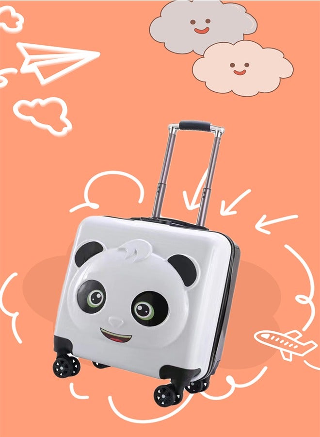 20 Inch Kids Luggage Children Trolley Case Travel Suitcase Kids with Password and Universal Wheel 3D Cartoon Waterproof for Boys and Girls(Panda) - Image 1
