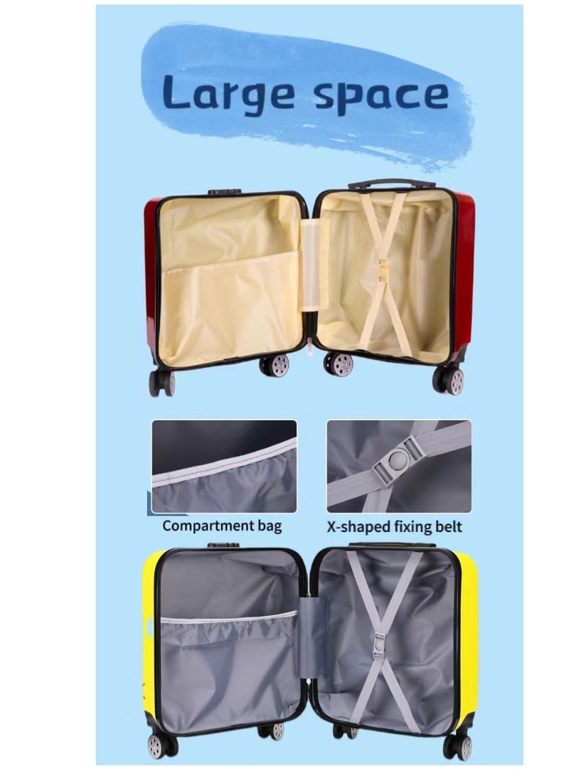 20 Inch Kids Luggage Children Trolley Case Travel Suitcase Kids with Password and Universal Wheel 3D Cartoon Waterproof for Boys and Girls(Panda) - Image 5