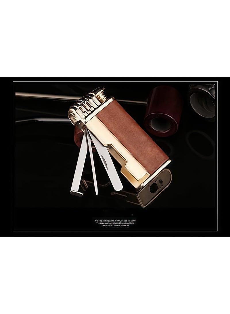 Windproof Lighter Butane Gas Jet Single Flame Candle Lighter, Adjustable Flame and Refillable Fuel Metal Lighter (Butane Not Included) ﻿ - Image 3