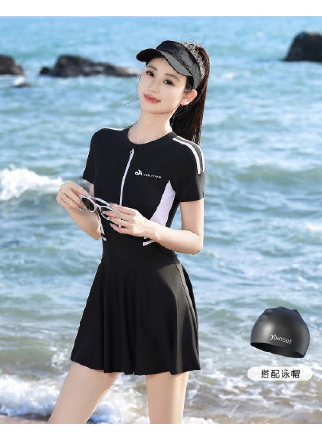 YouYou Swimsuit For Women Conservative 2025 New Style Swimming Pool Dedicated One-piece High-end Slimming Hot Spring Swimsuit - Image 1