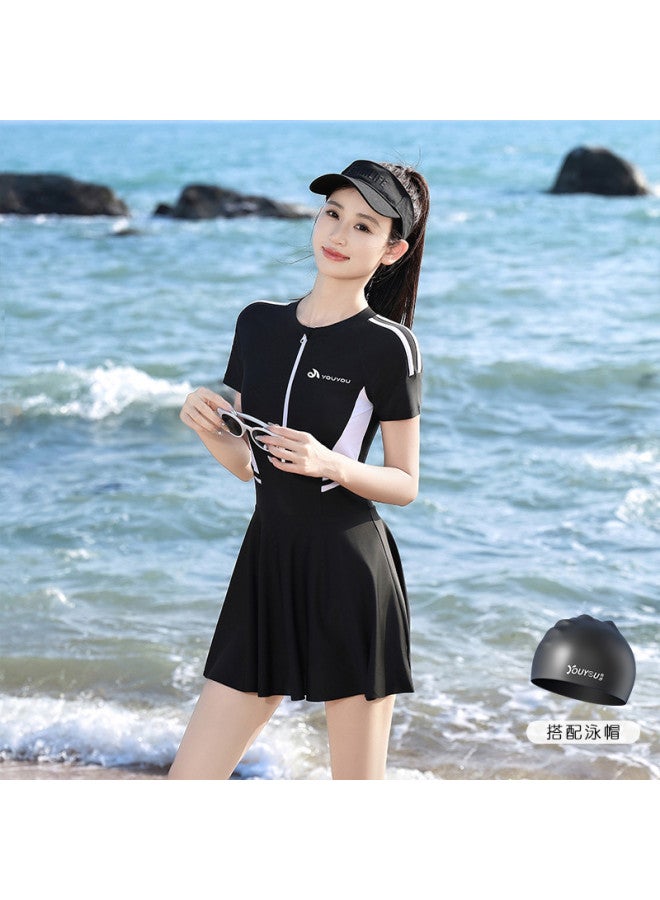 YouYou Swimsuit For Women Conservative 2025 New Style Swimming Pool Dedicated One-piece High-end Slimming Hot Spring Swimsuit - Image 2