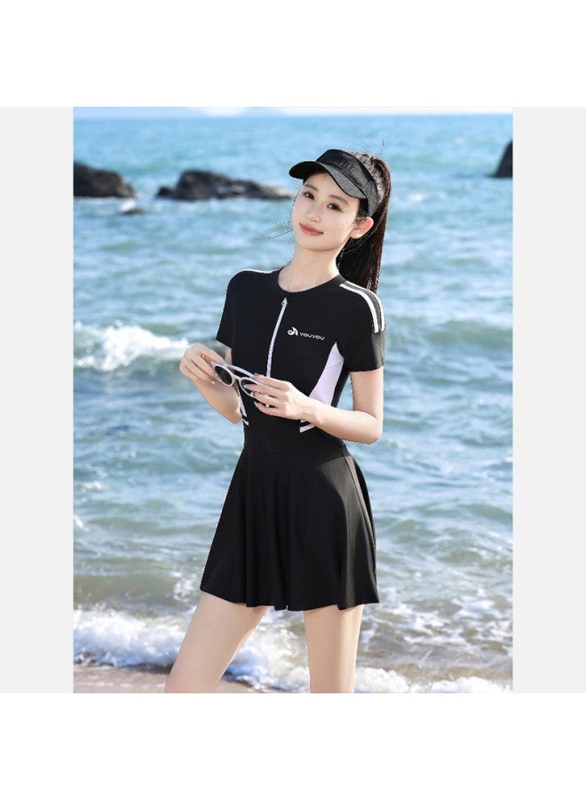 YouYou Swimsuit For Women Conservative 2025 New Style Swimming Pool Dedicated One-piece High-end Slimming Hot Spring Swimsuit - Image 4