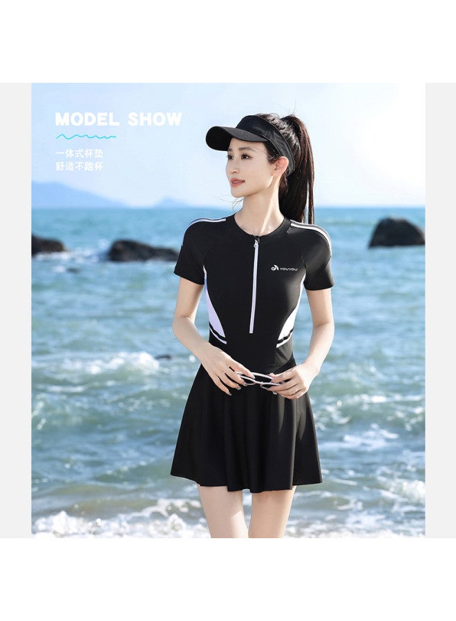 YouYou Swimsuit For Women Conservative 2025 New Style Swimming Pool Dedicated One-piece High-end Slimming Hot Spring Swimsuit - Image 5