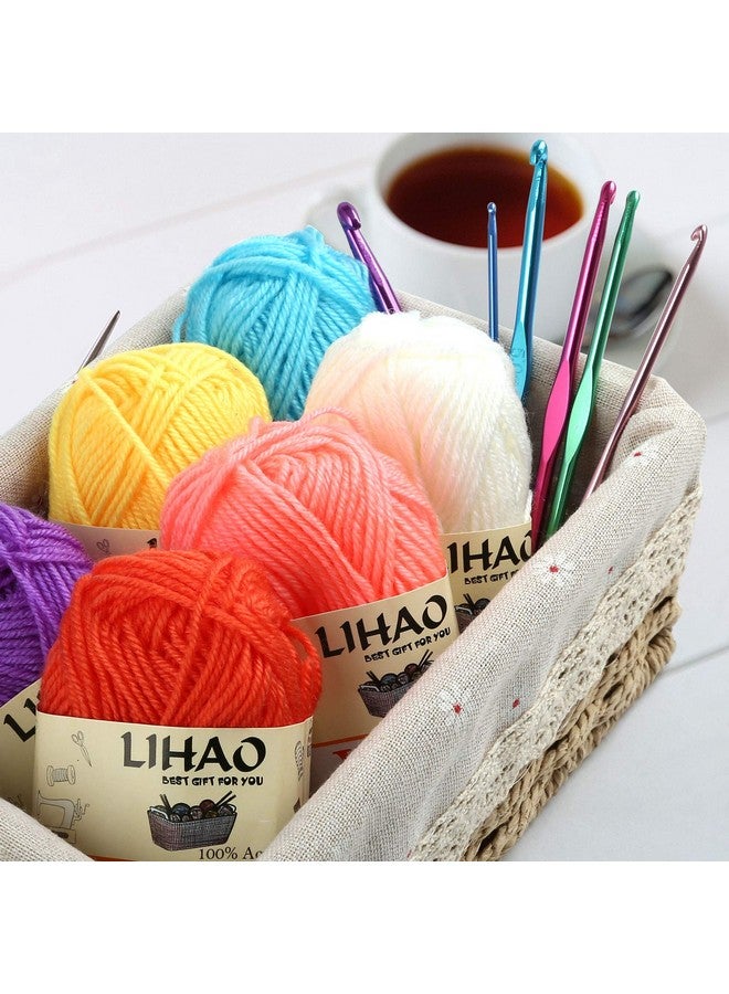 LIHAO 12 Skeins Mini Yarn For Knitting Crochet Craft 100% Acrylic - Image 4