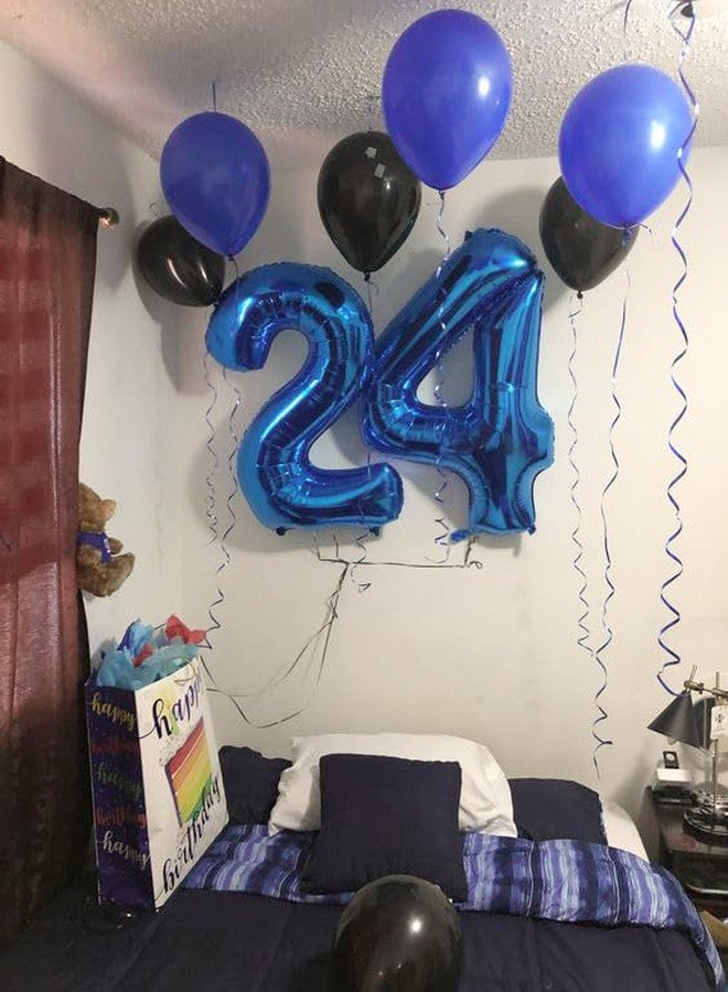IWERP Navy Blue 4 Balloon, Number Balloon 40 Inch, 4th Blue party decorations, Four Large Numbers for Party Decor, Number 4 Balloon - Image 4