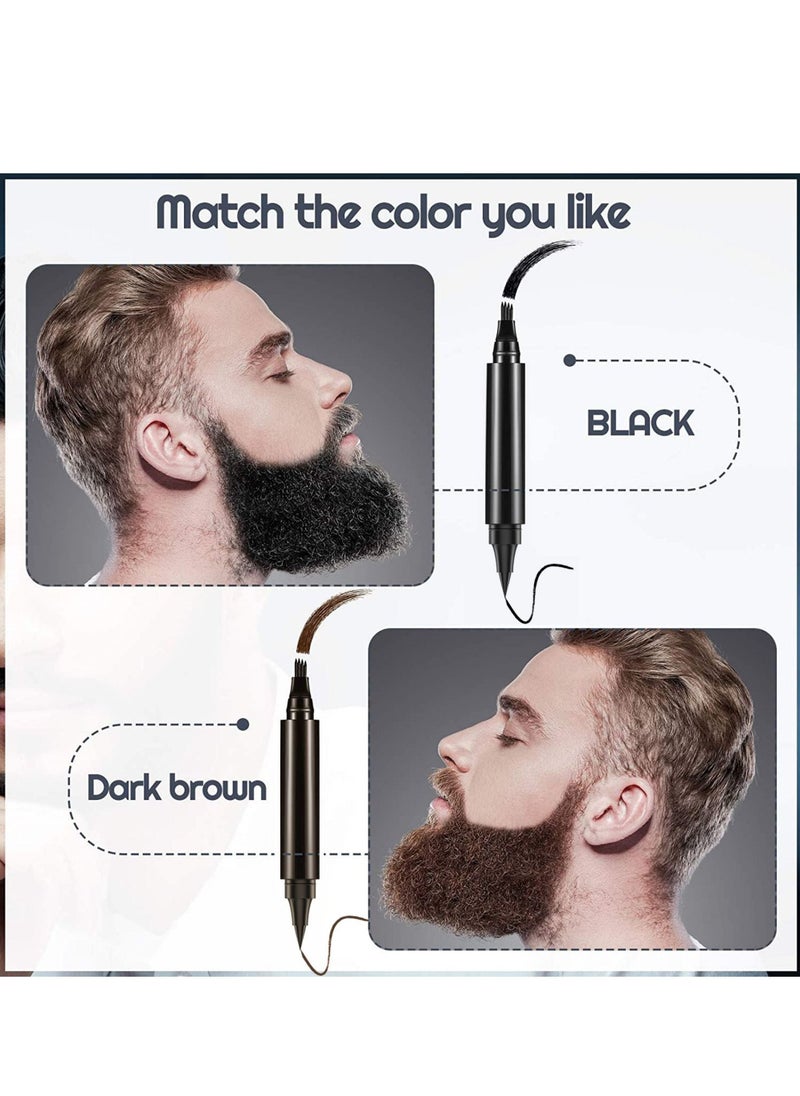 Generic Waterproof Double Headed Beard Filling Pen Set Black  - Image 5