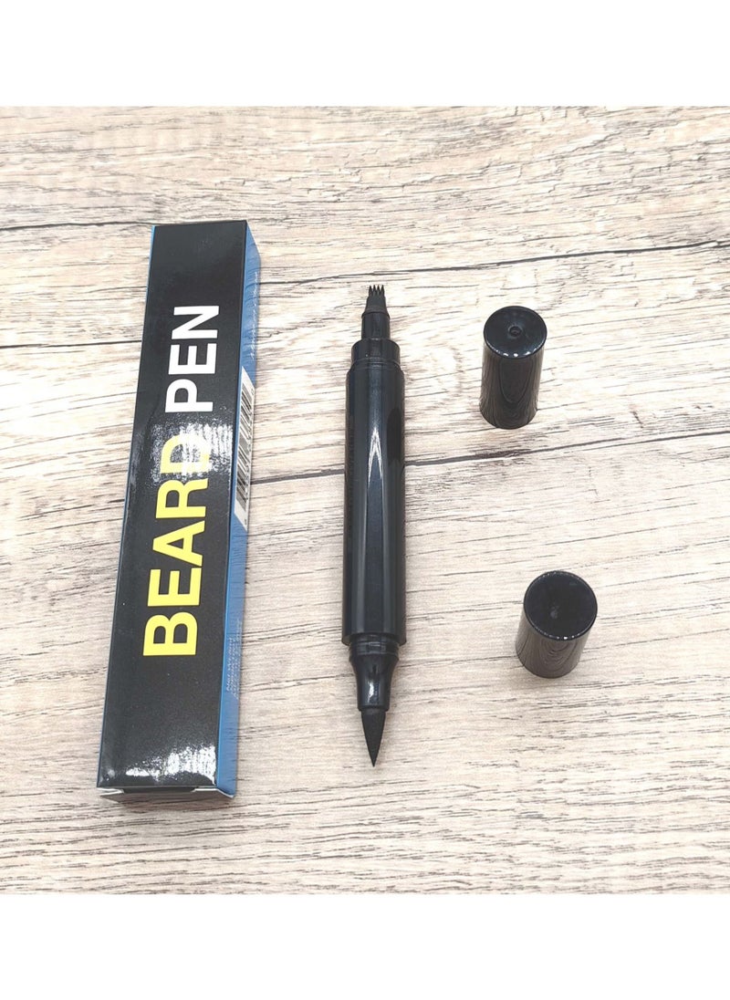 Generic - Waterproof Double Headed Beard Filling Pen Set Black - Image 1