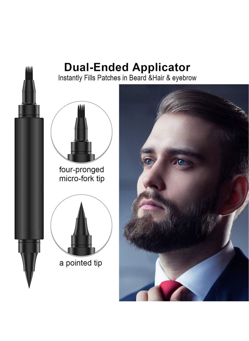Generic Waterproof Double Headed Beard Filling Pen Set Black  - Image 2