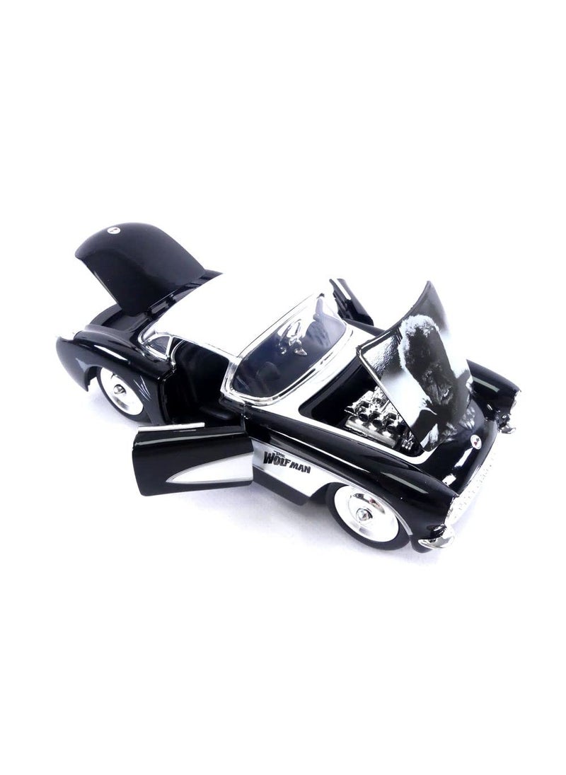 Jada Toys Universal Monsters 1:24 1957 Chevy Corvette Die-cast Car & 2.75" Wolfman Figure, Toys for Kids and Adults  - Image 5