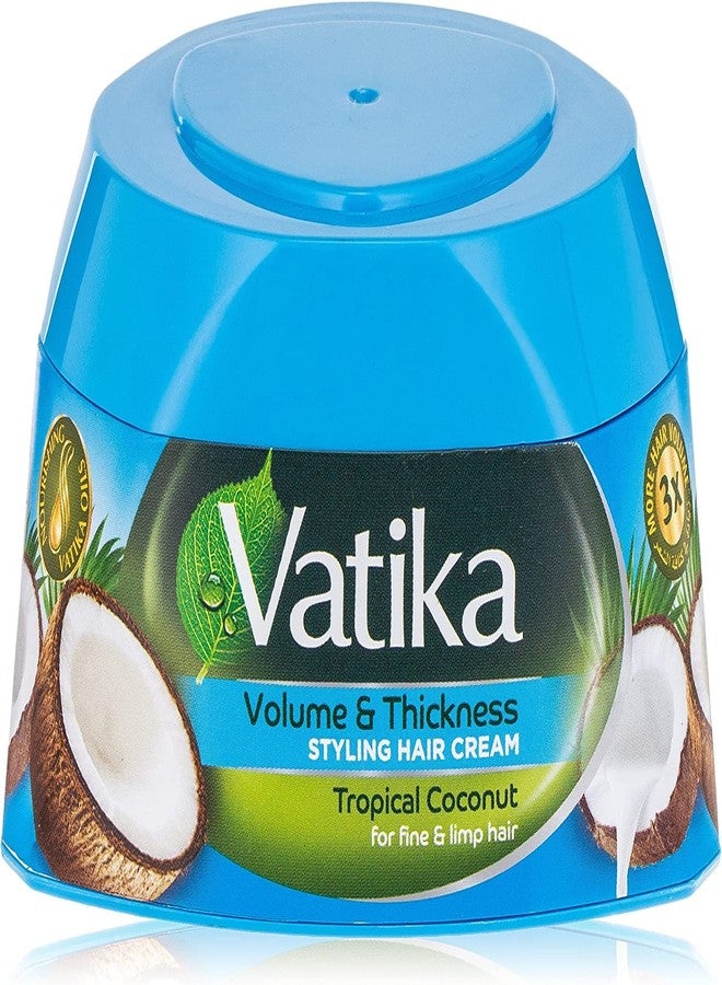 Vatika Volume & Thickness Styling Hair Cream with Tropical Coconut for fine & limp hair - 140 ml - Image 1