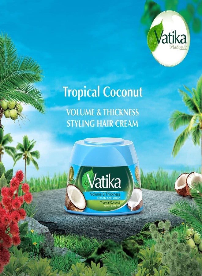 Vatika Volume & Thickness Styling Hair Cream with Tropical Coconut for fine & limp hair - 140 ml - Image 3