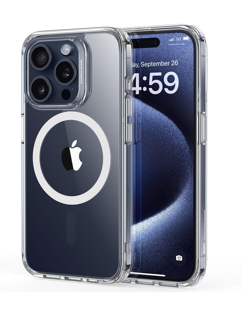 SOKAD iPhone 15 Pro Case, MagSafe Compatible, Drop Protection, Anti-yellowing, Anti-scratch Back, Magnetic Case for iPhone 15 Pro, Classic Series, Clear - Image 1