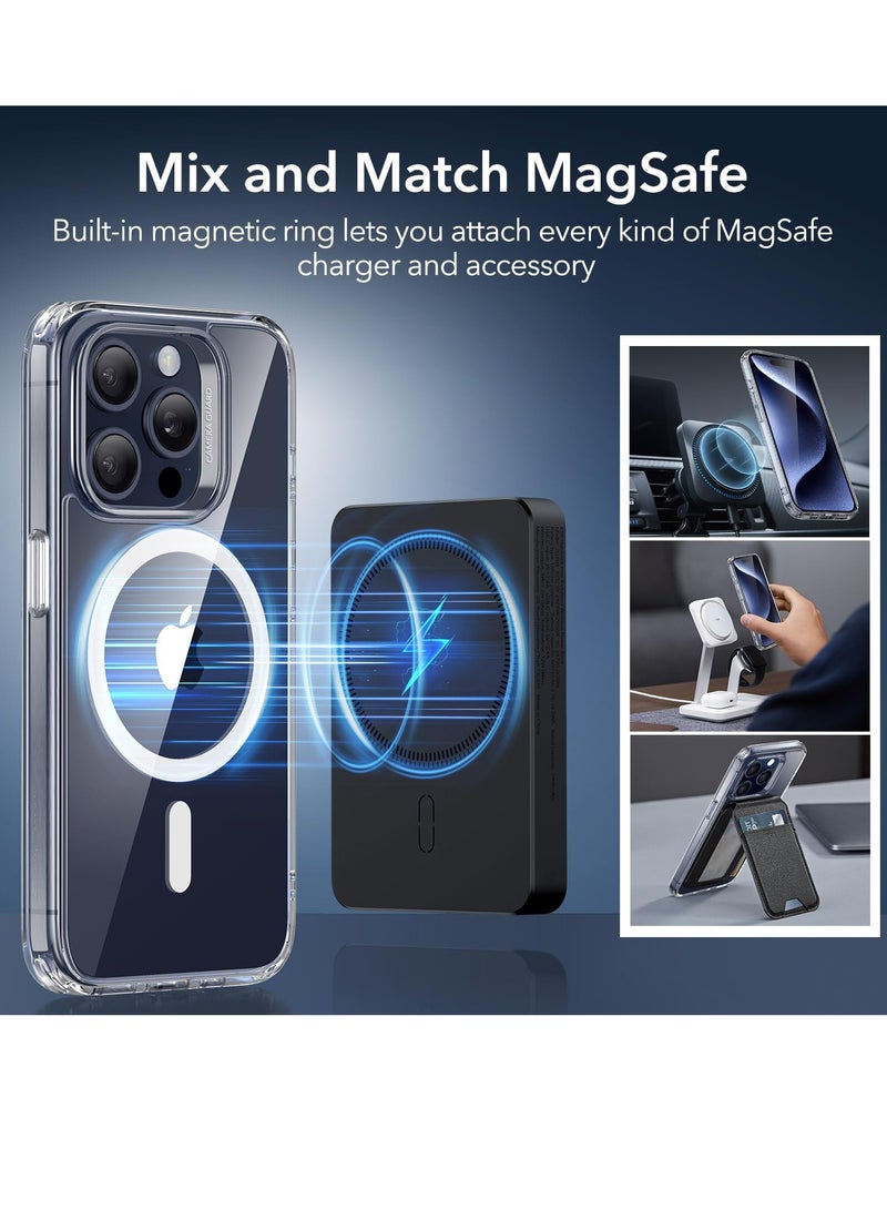 SOKAD iPhone 15 Pro Case, MagSafe Compatible, Drop Protection, Anti-yellowing, Anti-scratch Back, Magnetic Case for iPhone 15 Pro, Classic Series, Clear - Image 5