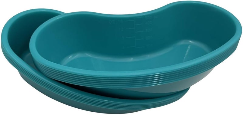 Comfort Axis وعاء بلاستيكي على شكل كلى للقيء مع تدريجات، 16 أونصة، 12 عبوة، تركواز - Image 3