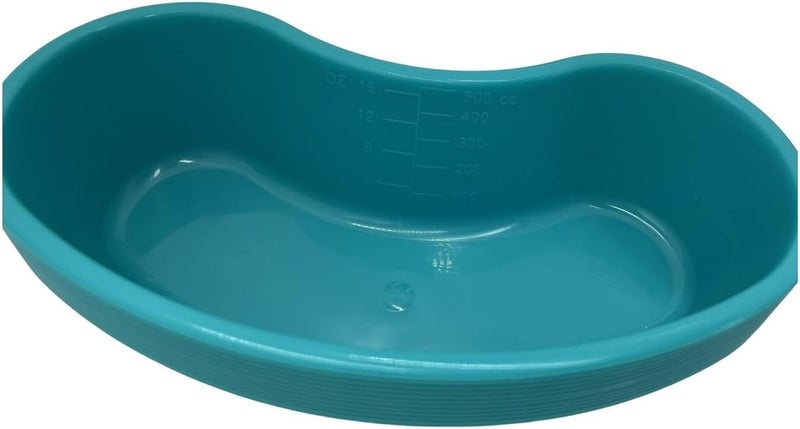 Comfort Axis وعاء بلاستيكي على شكل كلى للقيء مع تدريجات، 16 أونصة، 12 عبوة، تركواز - Image 2