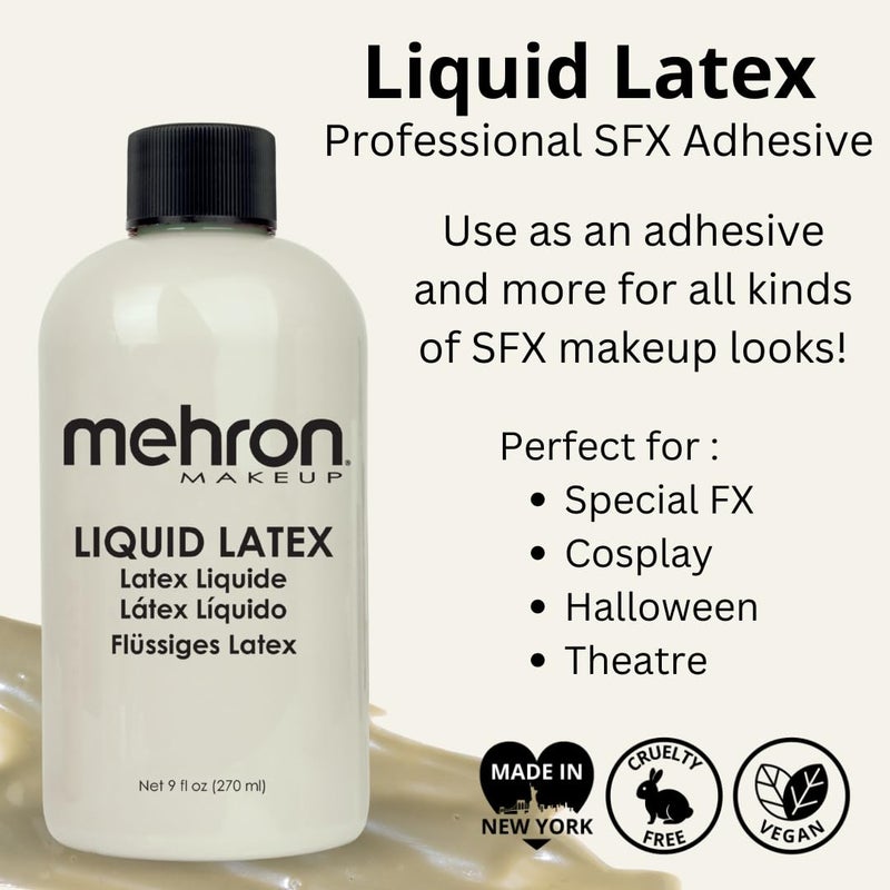 Mehron Makeup Liquid Latex (9 oz) (Zombie Flesh) - Image 2