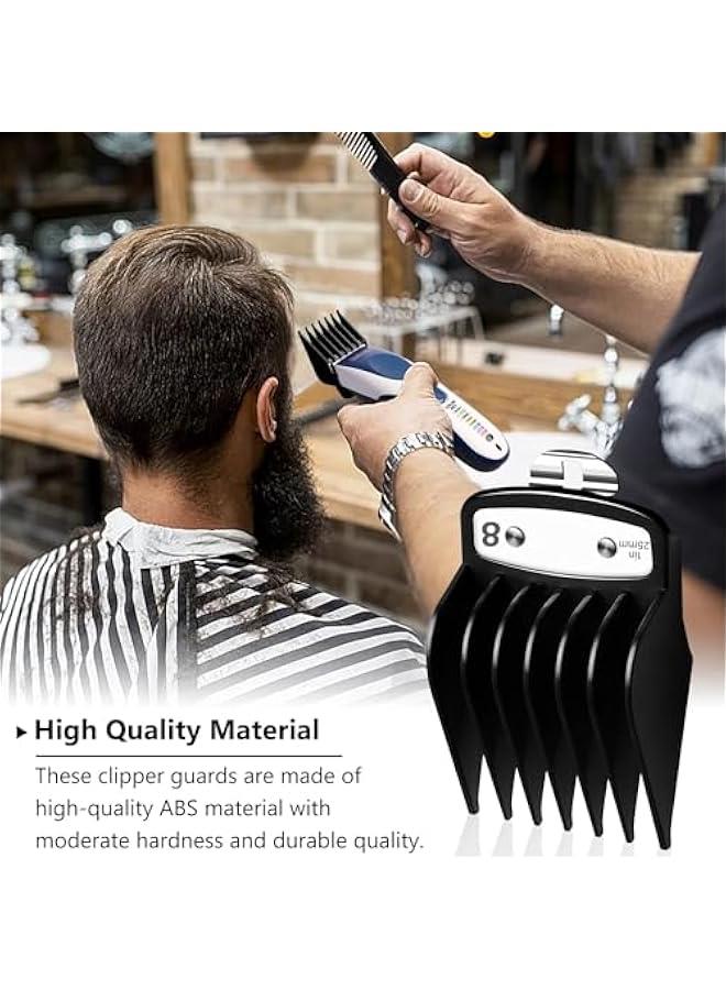 BWSJ Hair Clipper Guards Set of 8 Attachments for Professional Hair Clippers with Metal Clip Cutting Combs from 116 Inch to 1 Inch Fits Most Hair Clippers Trimmer - Image 2