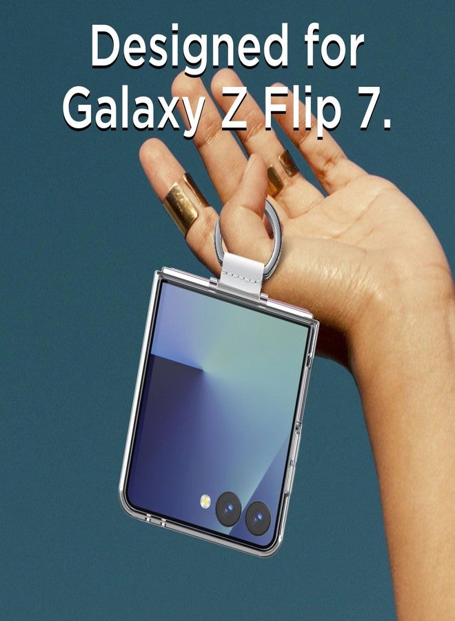 ايه اي كيس جراب AICase لهاتف Samsung Galaxy Z Flip 7 شفاف مع حلقة، [مضاد للأصفر] جراب هاتف PC صلب شفاف رفيع للغاية مناسب لهاتف Samsung Flip 7 5G - Image 2