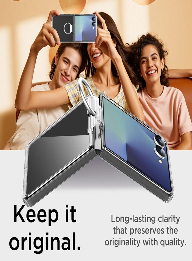 ايه اي كيس جراب AICase لهاتف Samsung Galaxy Z Flip 7 شفاف مع حلقة، [مضاد للأصفر] جراب هاتف PC صلب شفاف رفيع للغاية مناسب لهاتف Samsung Flip 7 5G - Image 3