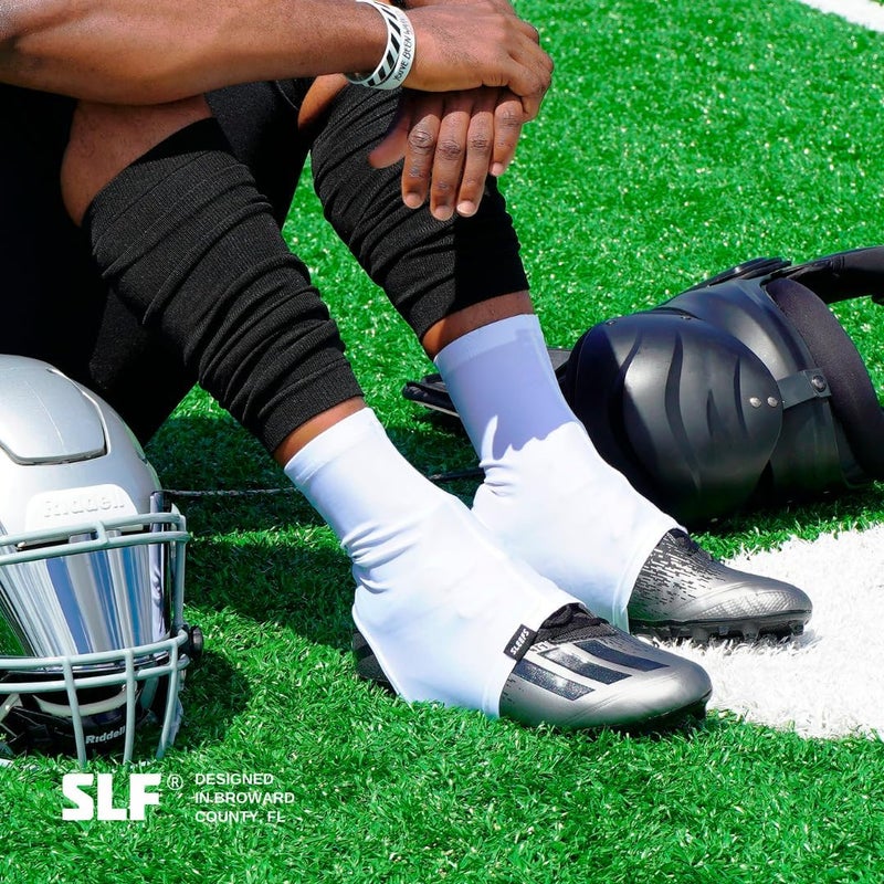 SLEEFS Spats/Football Cleat Covers [1 Pair - American Flag] - Laces Covers/Wraps for Football, Baseball, Soccer, and Field Hockey - Youth and Adult Sizes for Men, Boys and Girls - Image 5
