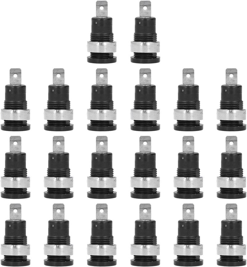 Black Banana Socket 20Pcs 4mm Plated Brass Electrical Test Accessories Strong Connectivity Reliable Performance - Image 1