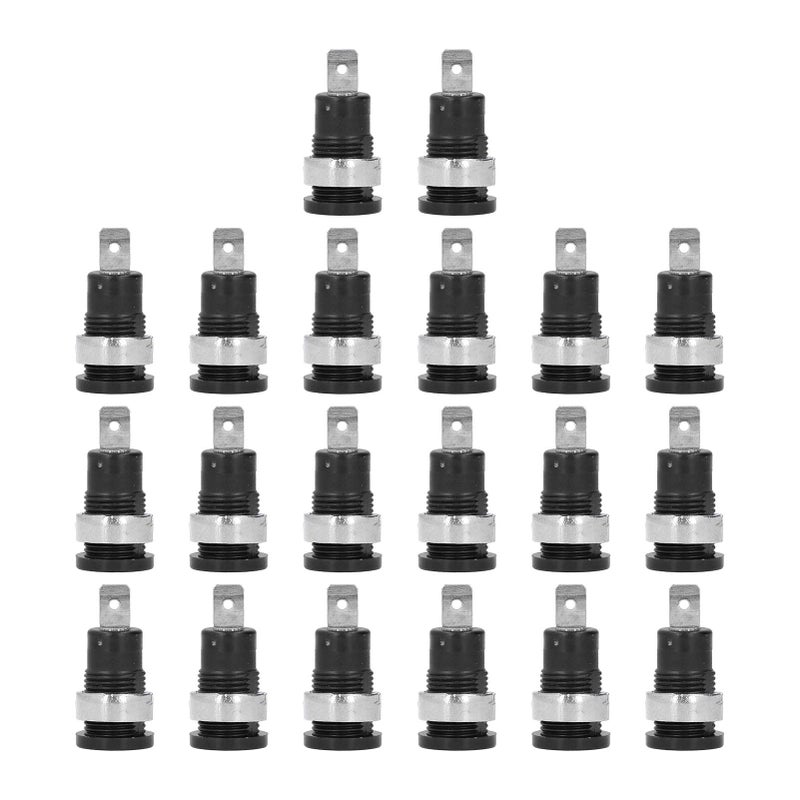 Black Banana Socket 20Pcs 4mm Plated Brass Electrical Test Accessories Strong Connectivity Reliable Performance - Image 2