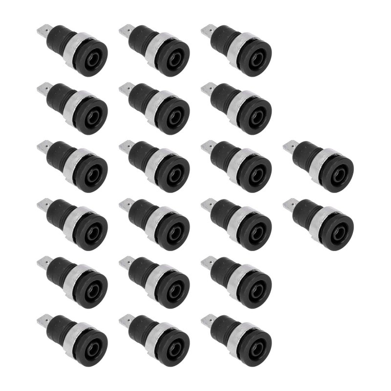 Black Banana Socket 20Pcs 4mm Plated Brass Electrical Test Accessories Strong Connectivity Reliable Performance - Image 5