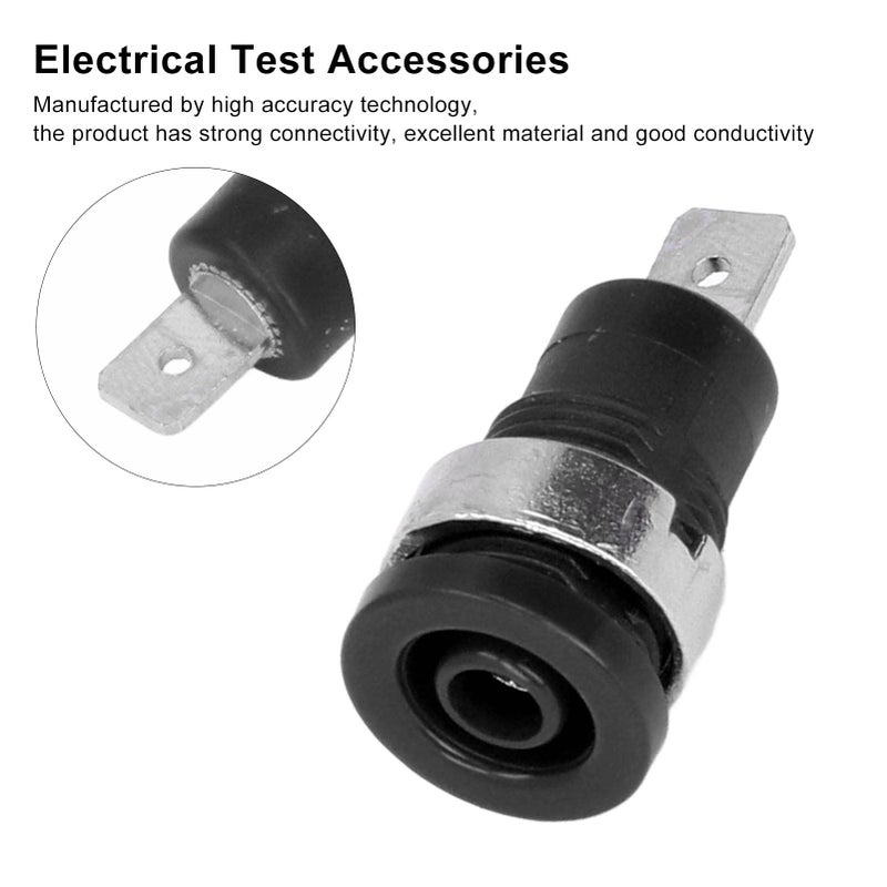 Black Banana Socket 20Pcs 4mm Plated Brass Electrical Test Accessories Strong Connectivity Reliable Performance - Image 3