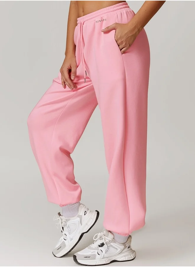 KAWN.YOGA Womens Mid Waist Workout Sport Sweatpants Yoga Pants Running Pants