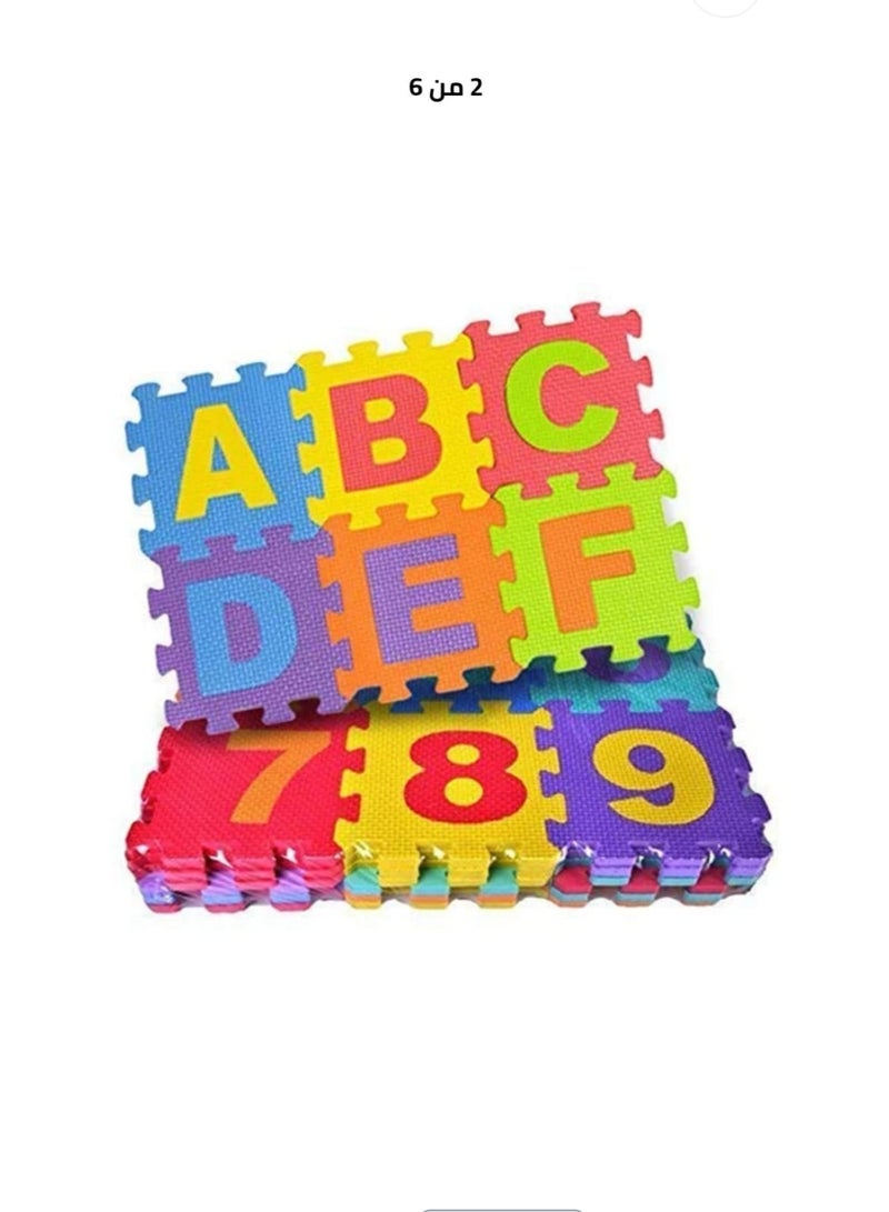 A number puzzle set with an innovative design in the shape of alphabet letters from the alphabet series for children - Image 2