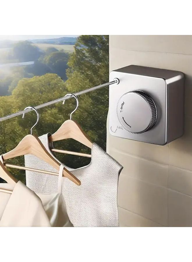 Retractable Stainless Steel Clothesline 188 98inch Black Space Saving Design For Home - Image 2