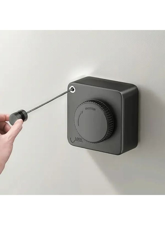 Retractable Stainless Steel Clothesline 188 98inch Black Space Saving Design For Home - Image 5