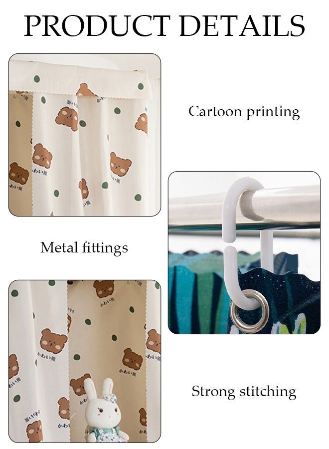 DUNISO ستائر سرير بطابق علوي معتم لغرف النوم الجامعية - غطاء خصوصية للغرفة - ديكور خلفية للصور - ستائر معتمة 3 لوحات مع قمة - Image 2