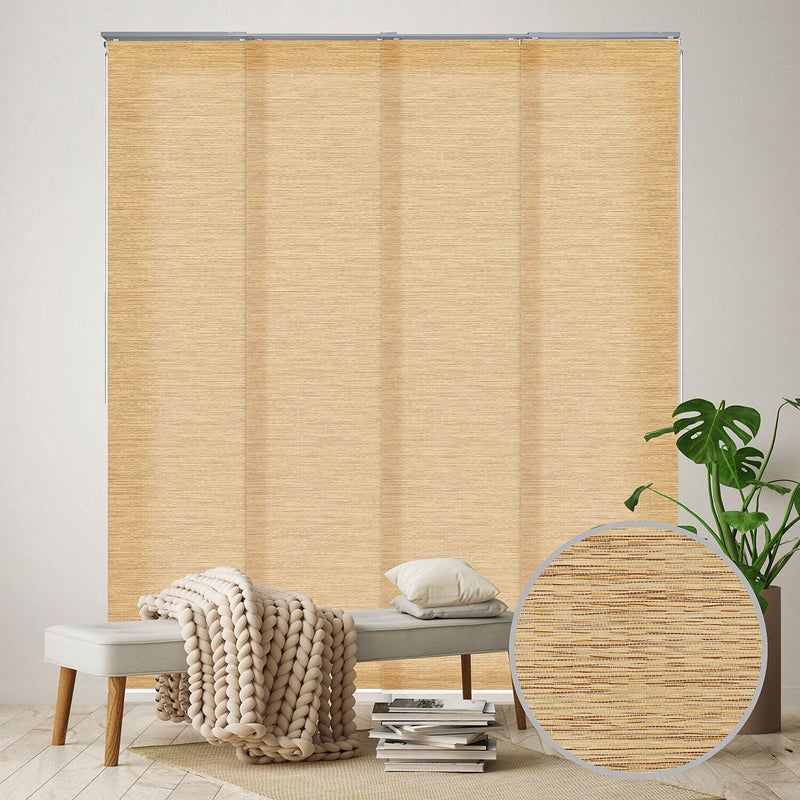 GoDear Design GoDear Design Adjustable Vertical Blinds Sliding Door Blinds Window Blinds  Shades Closet Doors Room Dividers Extendable Track from 458 to 86 W Trimmable Panel Curtains Up to 96 Twist Roll 