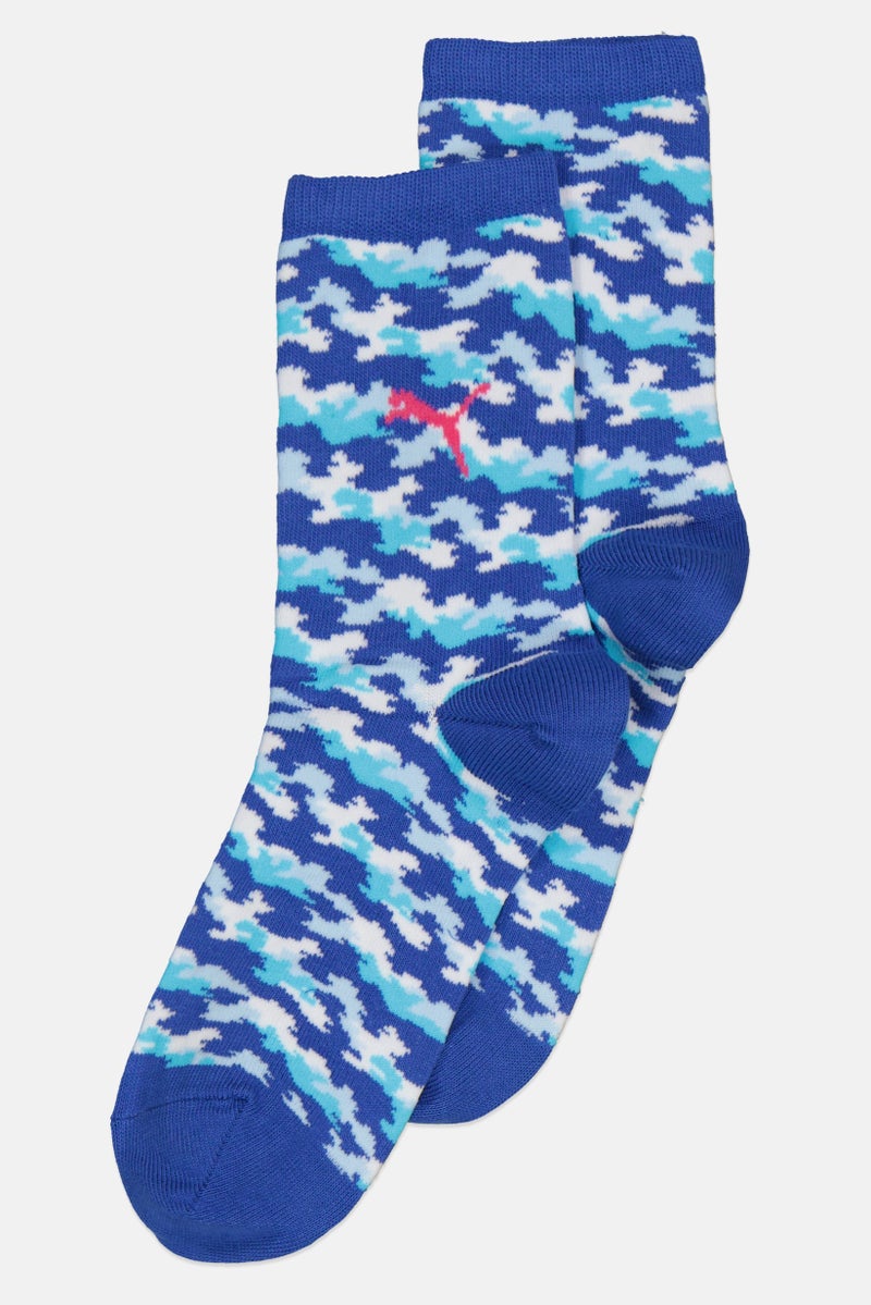PUMA Women Brand Logo Camouflage High Socks, Multicolor