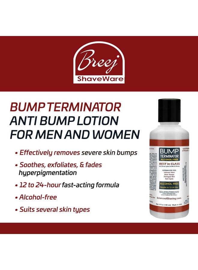 Breej Bump Terminator Alcoholfree Bumps Lotion Razor Bump Treatment For Men & Women (4 Fluid Ounces) - Image 2