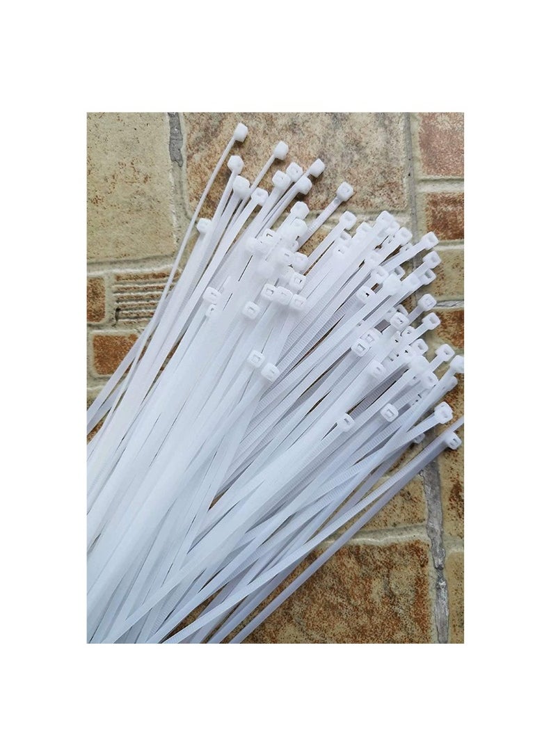 KNP - KNP White Multi Purpose Nylon Cable Ties 200x3.6mm are reliable and versatile for various cable management and organization tasks suitable for both professional and DIY applications. - Image 1