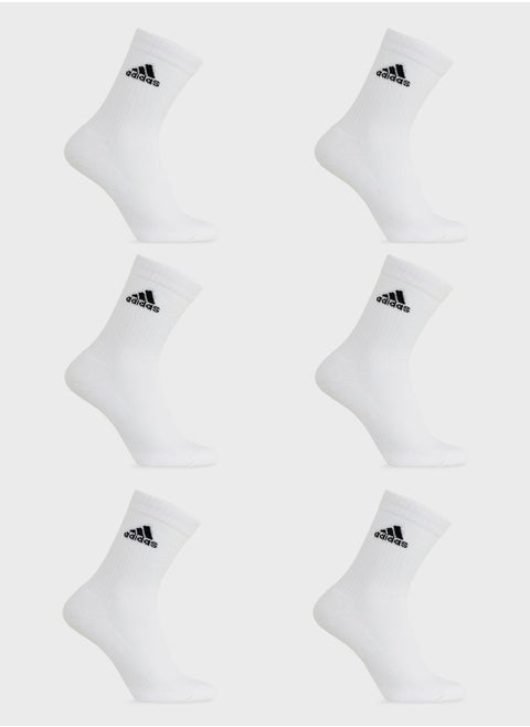6 Pair Crew Socks