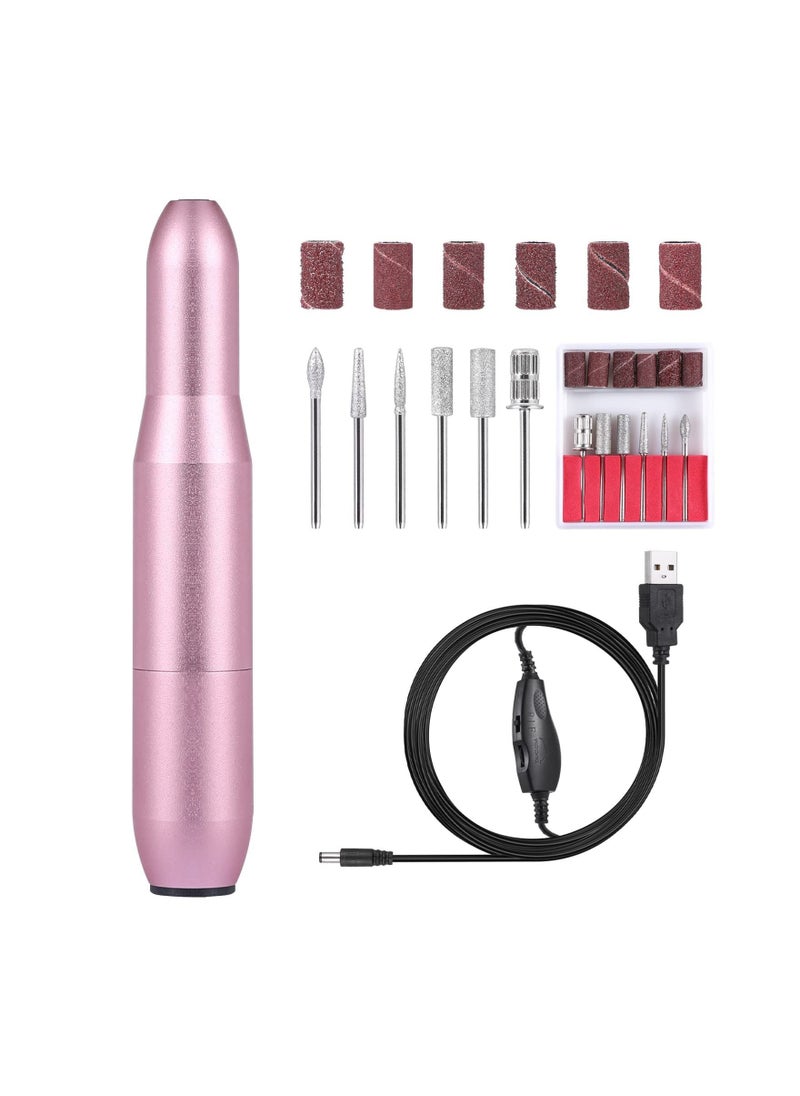 Arabest - Portable Professional Nail Art Electric Nail Drill with 6 Bits and Sanding Belt - Image 1