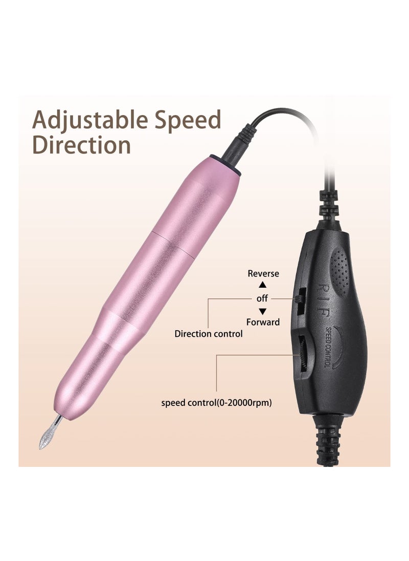 Arabest - Portable Professional Nail Art Electric Nail Drill with 6 Bits and Sanding Belt - Image 1
