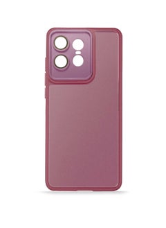 Wtech Hybrid Silicone With Translucent Back Protective Lens Sheild Case Cover For Motorola Edge 50 Pro 5G 2024 Fuchsia Rose  - Image 3