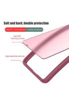 Wtech Hybrid Silicone With Translucent Back Protective Lens Sheild Case Cover For Motorola Edge 50 Pro 5G 2024 Fuchsia Rose  - Image 5