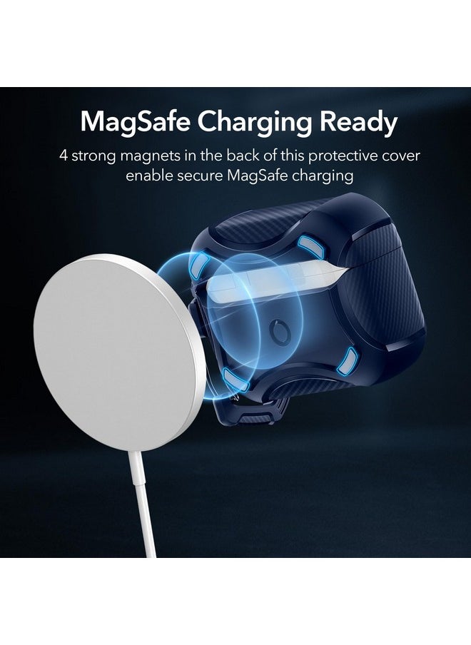اي اس ار حافظة ESR لسماعات AirPods Pro 2، متوافقة مع MagSafe، شحن لاسلكي HaLolock، حماية قوية من السقوط، TPU، غطاء مغناطيسي متين لسماعات AirPods Pro الجيل الأول/الثاني (2023/2022/2019)، أزرق داكن  - Image 2
