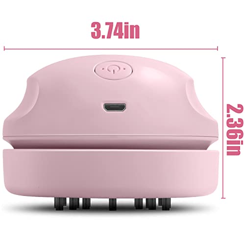 prowithlin Portable Desktop Vacuum Cleaner, USB Charging, Pink, Best for Cleaning Dust, Crumbs, Piano, Computer, Car etc. - Image 2