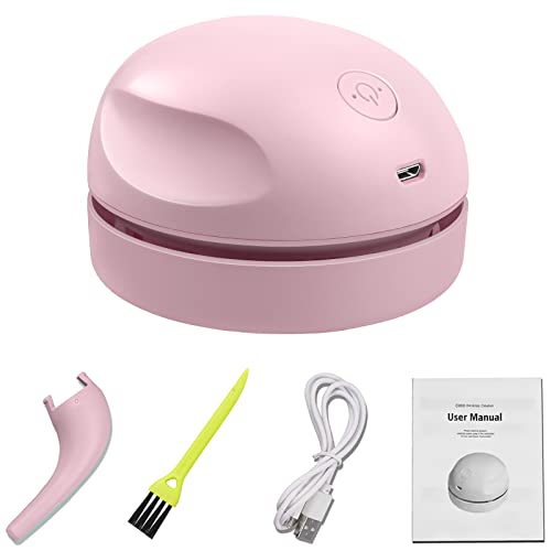 prowithlin Portable Desktop Vacuum Cleaner, USB Charging, Pink, Best for Cleaning Dust, Crumbs, Piano, Computer, Car etc. - Image 1