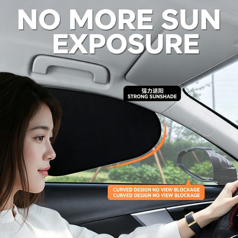 Titanium Silver Electrostatic Sun Shade for Car Window - Image 1