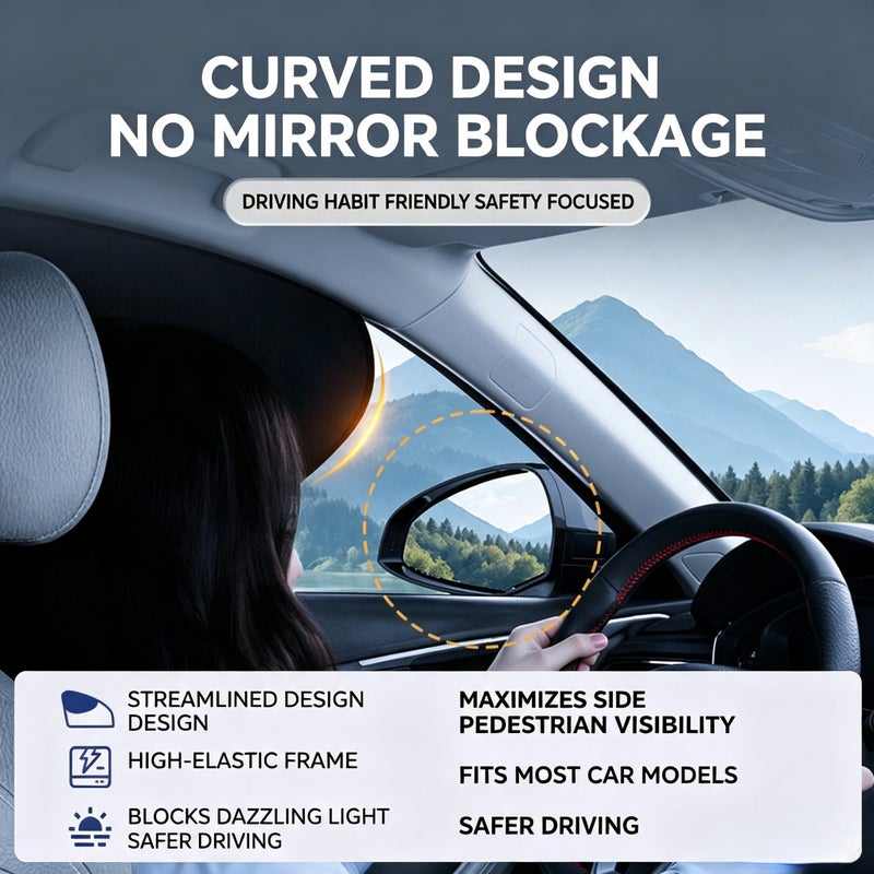 Titanium Silver Electrostatic Sun Shade for Car Window - Image 2
