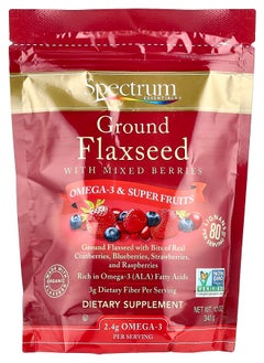 Spectrum Essentials Ground Flaxseed with Mixed Berries 12 oz (340 g) 